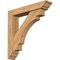 Ekena Millwork Merced Traditional Smooth Bracket w/ Offset Brace, Western Red Cedar, 5 1/2"W x 28"D x 28"H BKT0604X28X28MRC01SWR - alternate 1